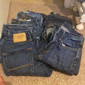 10 pairs of jeans Abercrombie/gap/American eagle all 28x30